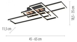 JUST LIGHT. 14051-79 - Plafoniera LED AKUSTIKA LED/20,5W/230V rovere/nero