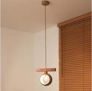 Duolla - Lampadario sospeso su cavo IRONLINE 1xE27/15W/230V pino rovere/beige
