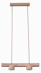 Duolla - Lampadario a sospensione con cavo IRONLINE 2xGX53/3W/230V pino/rovere/beige