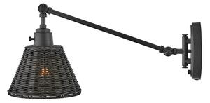 Hinkley HK-ARTI-1W-BK-BR - Faretto da parete ARTI 1xE27/60W/230V nero
