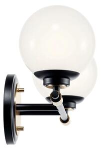 Kichler KL-BENNO2-BK-CPZ-LED Lampada da bagno BENNO 2x LED/3W/230V nero/oro IP44