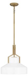 Quoizel QZ-BRECKEN-2P-AB-OPAL - Lampadario a stelo BRECKEN 2xE27/60W/230V oro/bianco
