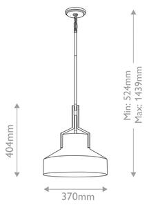 Quoizel QZ-BRECKEN-2P-OZ-OPAL - Lampada a sospensione con asta BRECKEN 2xE27/60W/230V nero/bianco