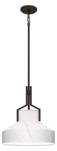 Quoizel QZ-BRECKEN-2P-OZ-ABG - Lampadario BRECKEN 2xE27/60W/230V nero/finitura effetto marmo
