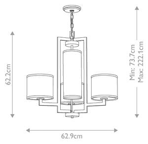 Hinkley HK-HAMPTON4-BB - Lampadario a catena HAMPTON 4xE27/60W/230V dorato
