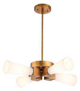 Elstead KRISTY-4P-DG-OPAL - Lampadario a stelo KRISTY 4xE27/40W/230V, finitura rame