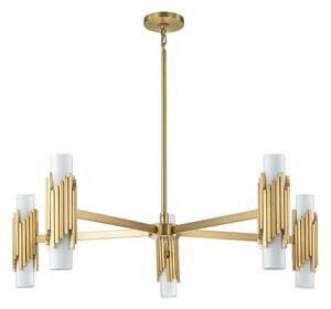 Elstead MARVELE10-AB-OPAL - Lampadario su asta MARVELE 10xE14/40W/230V oro