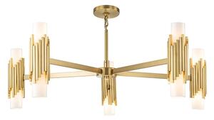 Elstead MARVELE10-AB-OPAL - Lampadario su asta MARVELE 10xE14/40W/230V oro