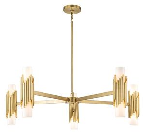 Elstead MARVELE10-AB-OPAL - Lampadario su asta MARVELE 10xE14/40W/230V oro