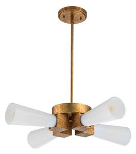 Elstead KRISTY-4P-DG-OPAL - Lampadario a stelo KRISTY 4xE27/40W/230V, finitura rame