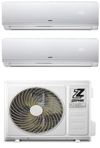 Zephir Climatizzatore Dual Split Inverter 9000 + 12000 Btu/h Inverter Classe A++/A+ R32 Wi-Fi (Unit Interna + Unit Esterna) - ZDUO9+12 Wi Fi MY24