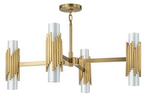 Elstead MARVELE8-AB-OPAL - Lampadario su asta MARVELE 8xE14/40W/230V dorato