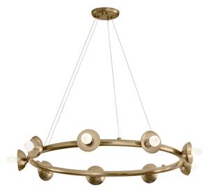 Kichler KL-PALTA9-CPZ - Lampadario a sospensione su cavo PALTA 9xE14/40W/230V, finitura oro