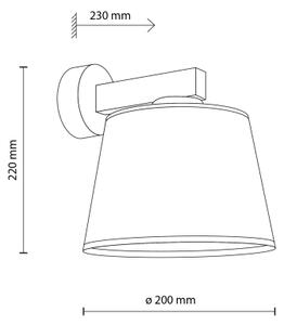 Brilagi - Lampada da parete LATTE SABIA 1xE27/15W/230V pino/marrone
