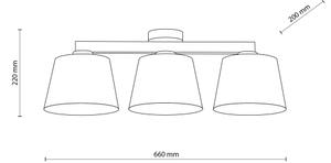 Brilagi - Lampadario a montaggio superficiale LATTE SABIA 3xE27/15W/230V pino/mix