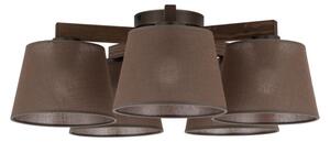 Brilagi - Lampadario da soffitto LATTE 5xE27/15W/230V pino/marrone