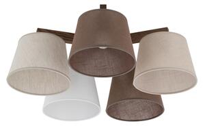 Brilagi - Lampadario a soffitto LATTE 5xE27/15W/230V pino/mix