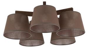 Brilagi - Lampadario da soffitto LATTE 5xE27/15W/230V pino/marrone