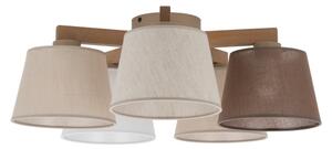 Brilagi - Lampadario a plafone LATTE SABIA 5xE27/15W/230V pino/misto