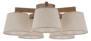 Brilagi - Plafoniera LATTE SABIA 5xE27/15W/230V pino/crema