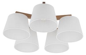 Brilagi - Lampadario a montaggio superficiale LATTE SABIA 5xE27/15W/230V pino/bianco