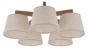 Brilagi - Plafoniera LATTE SABIA 5xE27/15W/230V pino/crema