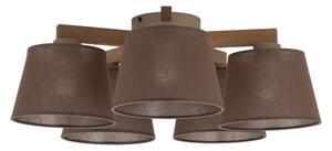 Brilagi - Lampadario a plafone LATTE SABIA 5xE27/15W/230V pino/marrone