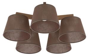 Brilagi - Lampadario a plafone LATTE SABIA 5xE27/15W/230V pino/marrone