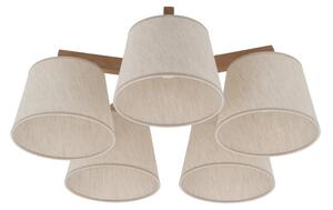 Brilagi - Plafoniera LATTE SABIA 5xE27/15W/230V pino/crema