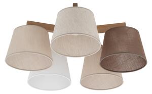 Brilagi - Lampadario a plafone LATTE SABIA 5xE27/15W/230V pino/misto
