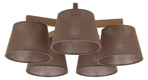 Brilagi - Lampadario a plafone LATTE SABIA 5xE27/15W/230V pino/marrone