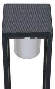 Paletto Lanterna Solare 80cm Nero con Sensore + Picchetto Colore Bianco Naturale 4.000K