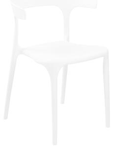 Set di 4 sedie polipropilene resistente colore bianco per interno ed esterno stile moderno Beliani