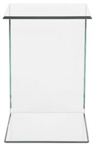 Tavolino laterale in vetro trasparente 40 x 40 cm a sbalzo in stile minimalista soggiorno cucina Beliani