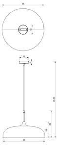 BRILAGI - Lampadario a sospensione con filo ABRAHAM 1xE27/60W/230V diametro 45 cm beige