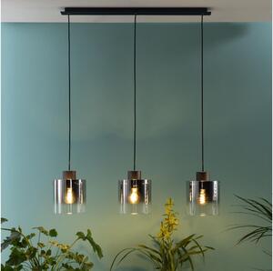 Brilliant - Lampadario a cavo BETH 3xE27/60W/230V nero/fumé
