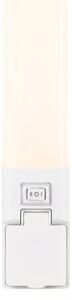 Nordlux - Illuminazione LED per specchio da bagno con presa integrata, 15W, 230V, IP44, 60 cm, bianco