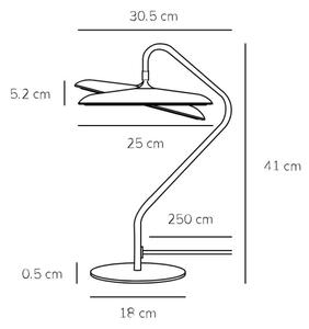 DFTP by Nordlux - Lampada da tavolo a LED ARTIST LED/15W/230V nera