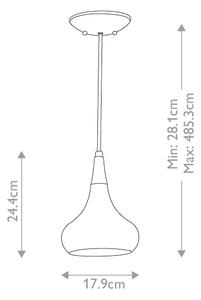 Feiss FE-BESO-P-S-BS - Lampada a sospensione su cavo BESO 1xE27/60W/230V cromo satinato/nero