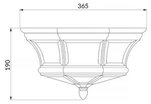 Elstead QZ-NEWBURY-F-PB - Plafoniera da esterno NEWBURY 3xE14/40W/230V IP44