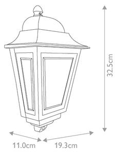 Elstead DECO-LANE7-BLACK -Applique da esterno DECO LANE 1xE27/60W/230V IP44