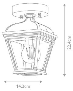 Elstead BAYVIEW-PORCH-BK - Plafoniera da esterno BAYVIEW 1xE27/60W/230V IP44