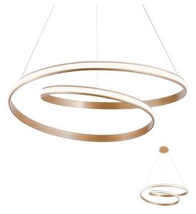 Redo 01-1796 - Lampadario LED sospeso con cavo TORSION LED/40W/230V bronzo