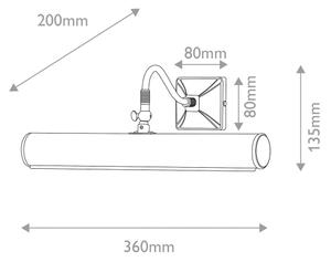 Elstead PL1-20-BB - Lampada per quadri 2xE14/40W/230V dorata