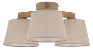 Brilagi - Lampadario da soffitto a montaggio superficiale LATTE SABIA 3xE27/15W/230V pino/beige