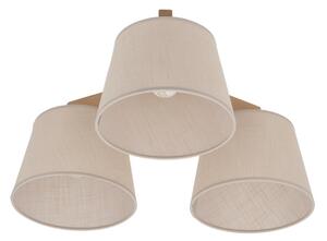 Brilagi - Lampadario da soffitto a montaggio superficiale LATTE SABIA 3xE27/15W/230V pino/beige