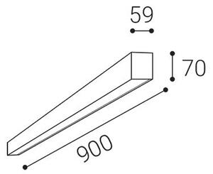 LED2 - Plafoniera LED NOLI LED/30W/230V 3000/3500/4000K 90 cm nero