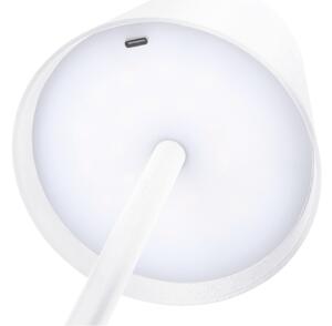 Solight WO69-W - Lampada da tavolo ricaricabile LED con dimmer a sfioramento LUCCA, 3,7 V 2000 mAh, bianca
