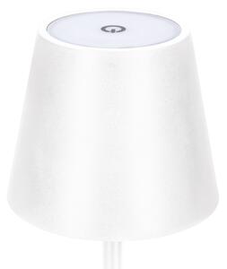 Solight WO69-W - Lampada da tavolo ricaricabile LED con dimmer a sfioramento LUCCA, 3,7 V 2000 mAh, bianca