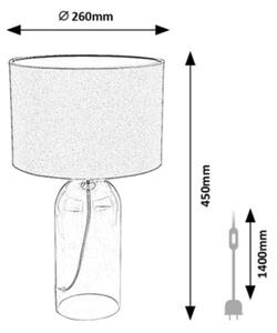 Rabalux 74048 - Lampada da tavolo LUXIN 1xE14/40W/230V, diametro 26 cm